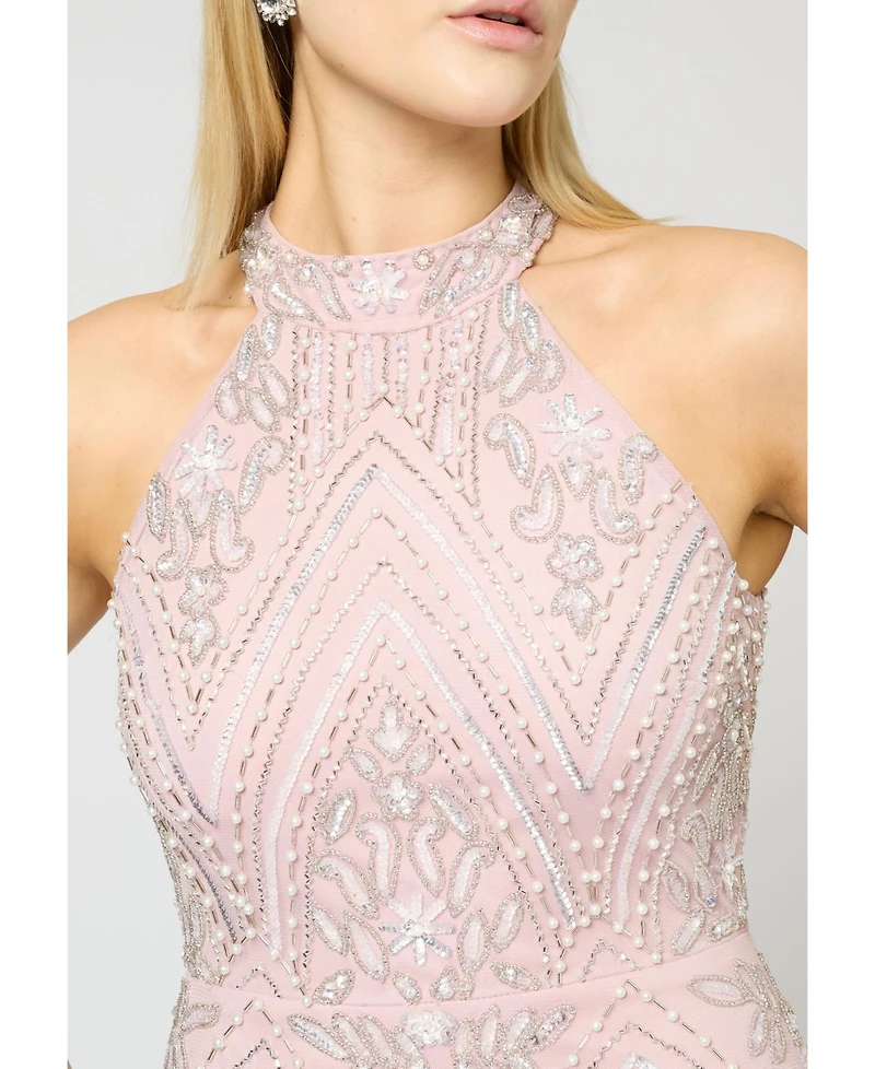 Beauut Women's Embellished Sequin Beaded Maxi Dress