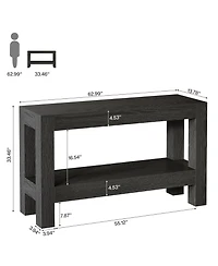 Tribesigns 63-Inch Wood Entryway Table, Long Farmhouse Narrow Console Table for Living Room