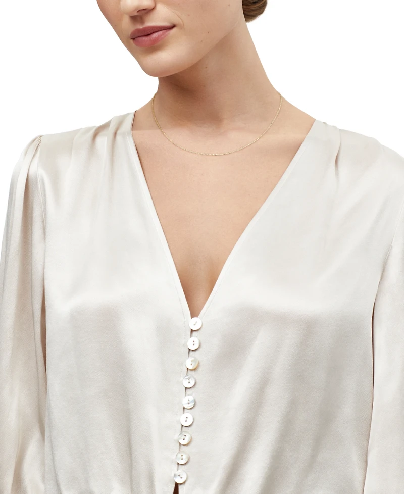 Macy's Solid Wheat Chain Necklace in 14K Yellow Gold