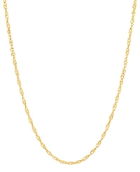 Macy's Solid Singapore Chain Necklace in 14K Yellow Gold