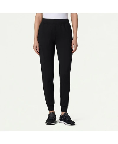 Jaanuu Women's Rubi 6-Pocket Slim Knit Scrub Jogger