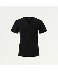 Jaanuu Plus Calix 2-Pocket Tailored V-Neck Scrub Top