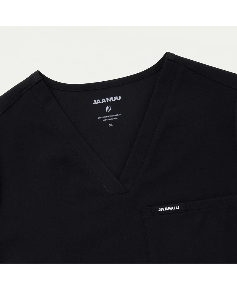 Jaanuu Plus Rhena 1-Pocket Classic V-Neck Scrub Top