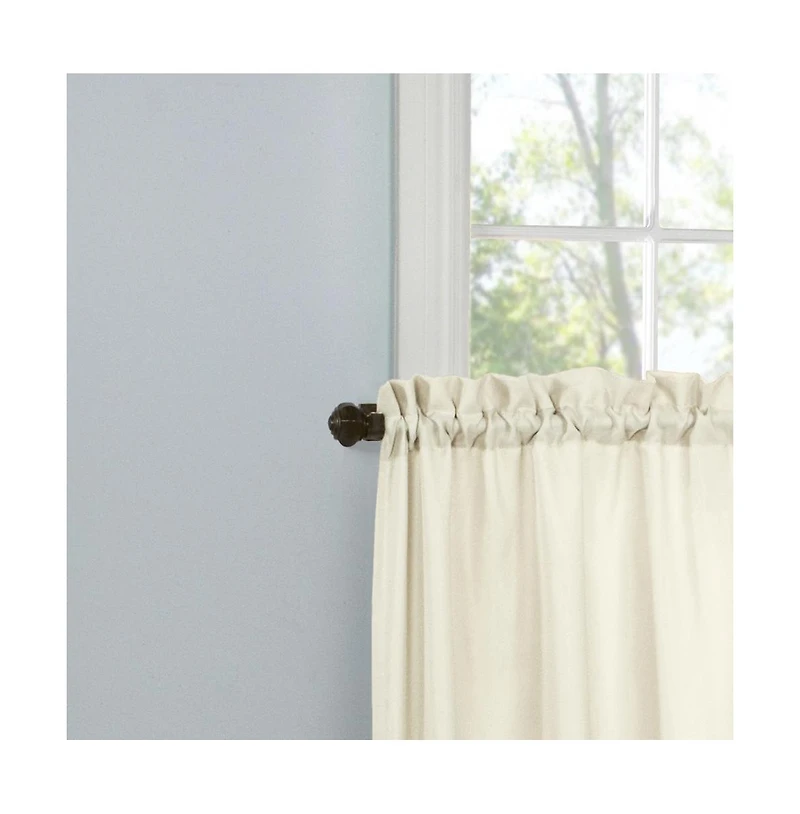 Thermavoile Rhapsody Lined Light Filtering Thermal Barrier Curtains Rod Pocket Curtain Tiers Pair