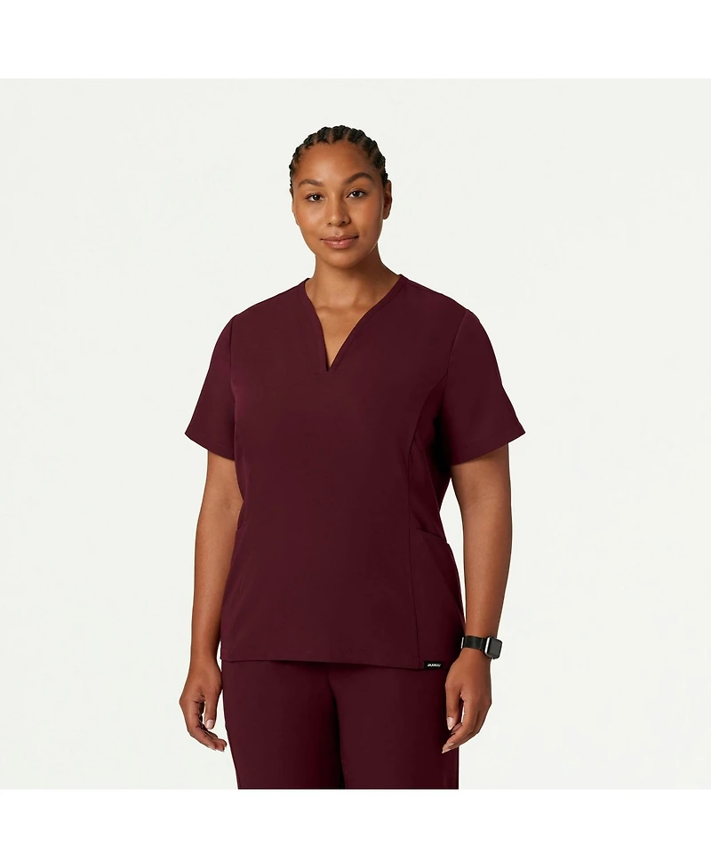 Jaanuu Women's Calix 2-Pocket Tailored V-Neck Scrub Top