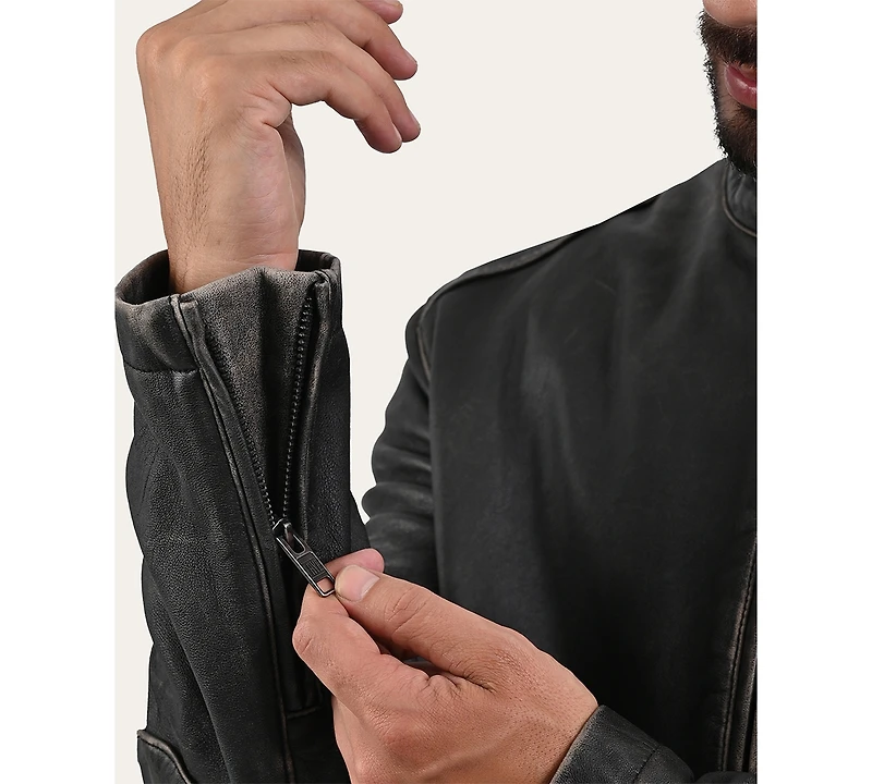 Frye Men's leather Racer Jacket