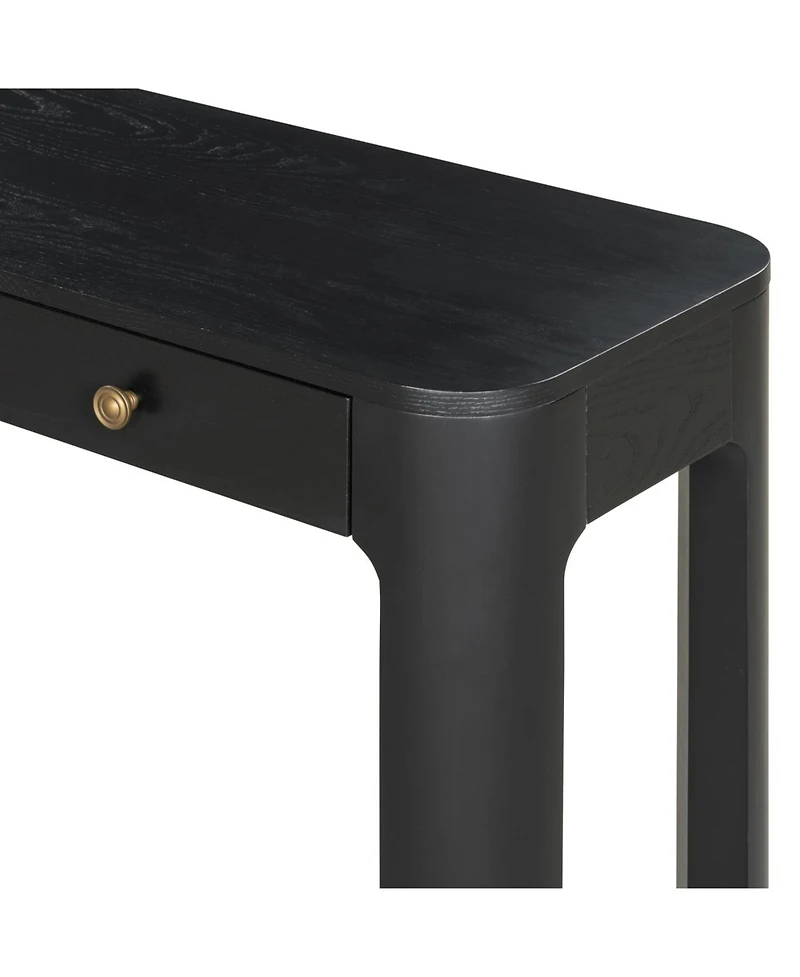 Streamdale Furniture Rustic Console Table with Curved Corners, 3 Drawers