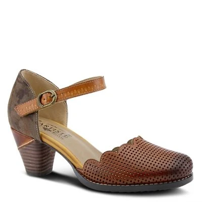 Lartiste Womens Parchelle Hand Painted Leather Dorsay Pumps
