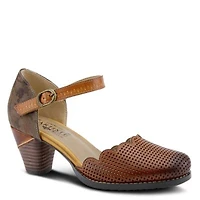 Lartiste Womens Parchelle Hand Painted Leather Dorsay Pumps
