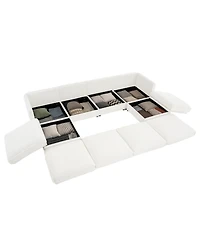 Streamdale Furniture Streamdale Modular Sectional Sofa with Storage, Extra Large U Shaped White Couch