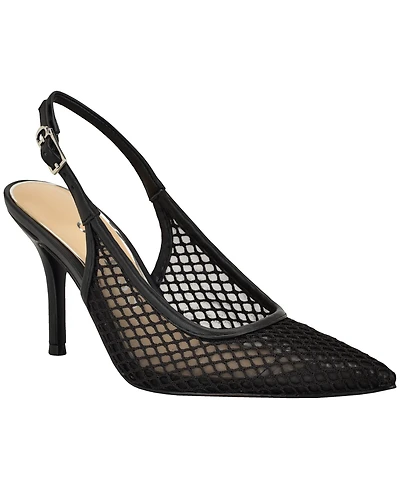 Guess Women's Pandy Mesh Pointed Toe Slingback Stiletto Pumps