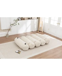 Streamdale Furniture Adjustable Corduroy Floor Sofa with Straps for Versatile Configurations