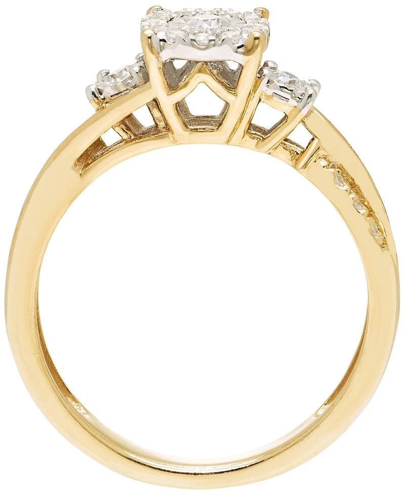 Macy's Diamond Bridal Set(1/4 ct. t.w.) in 10k Two Tone Gold