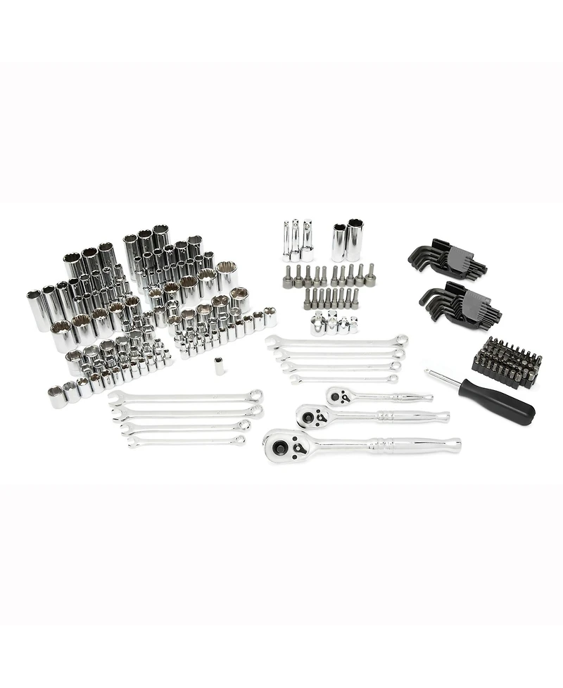 Master Mechanic 205 Piece Mechanics Sae Metric Socket and Tool Set with Case