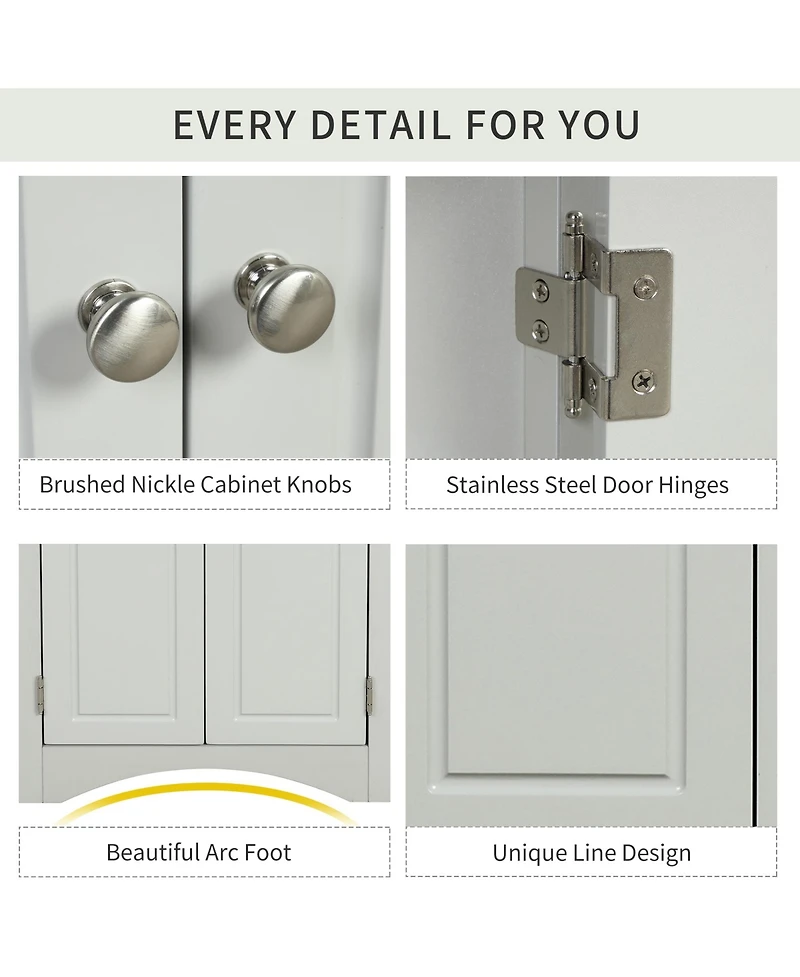 Casainc 31.5"H Triangle Corner Cabinet, Adjustable Shelves