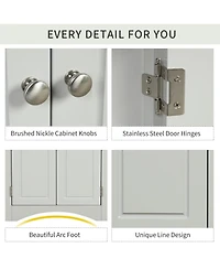 Casainc 31.5"H Triangle Corner Cabinet, Adjustable Shelves