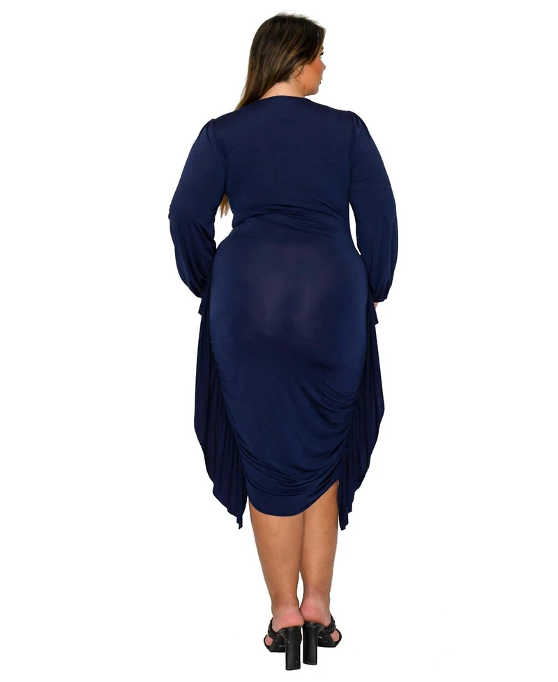 L I V D Plus Nova Shirred Bodycon Dress