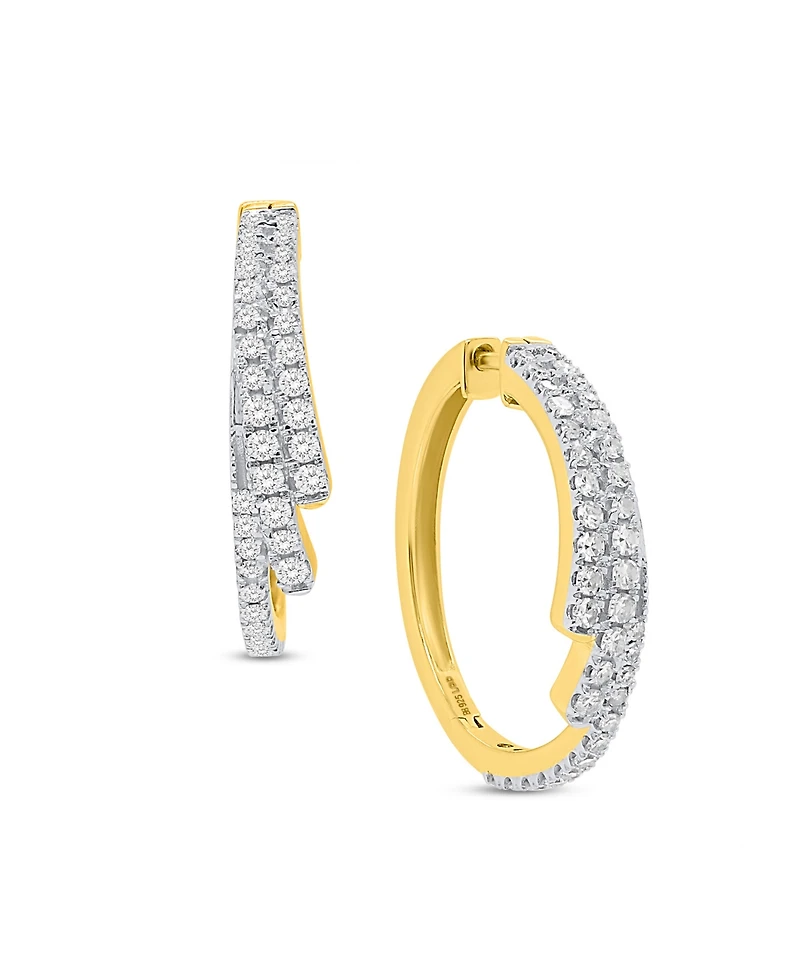 Forever Grown Diamonds Lab-Grown Diamond Hoop Earrings (1 ct. t.w.) Sterling Silver (also 14k Gold Plated Silver)