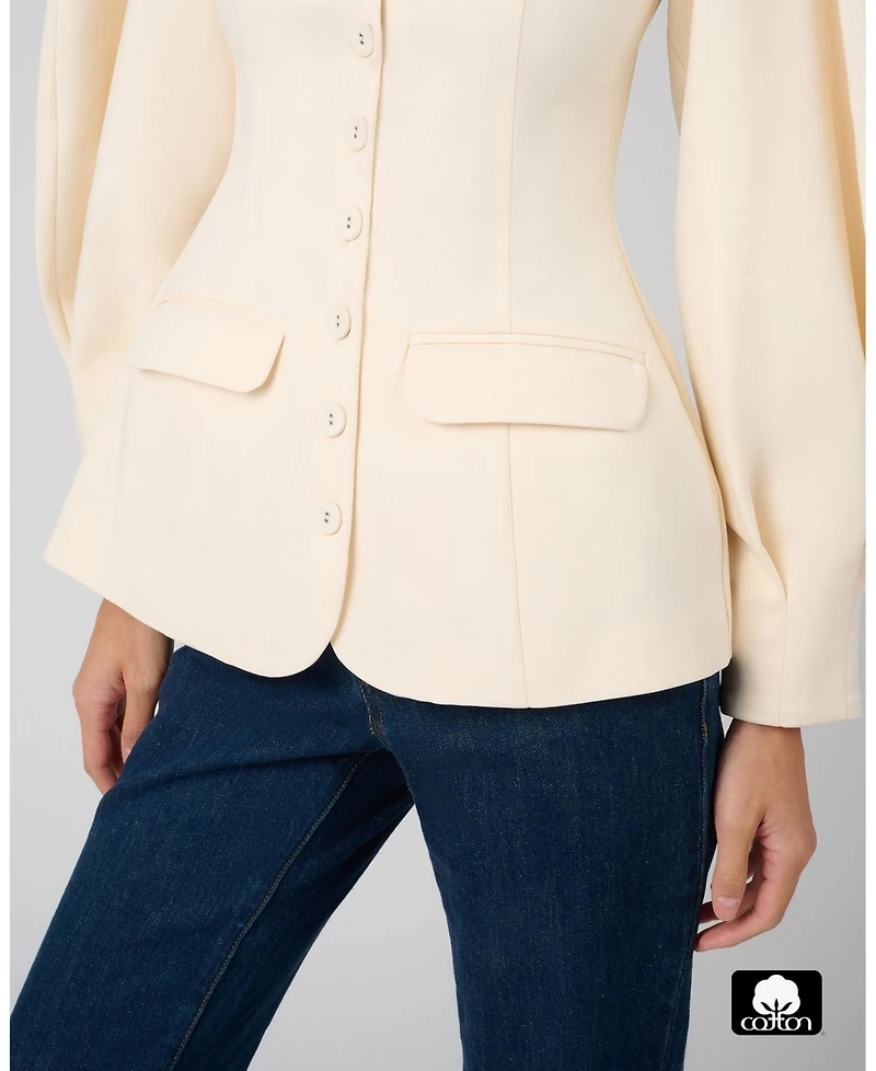 WeWoreWhat Women's Cocoon Sleeve Peplum Blazer