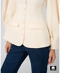 WeWoreWhat Women's Cocoon Sleeve Peplum Blazer