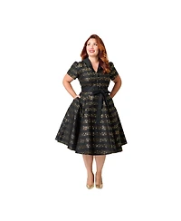 Unique Vintage Plus 1950s Collared Shirt Dress
