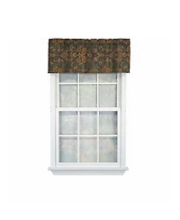 Rlf Home 100% Cotton High Quality Espadas Tailored Window Valance with 1.5" Rod Pocket 50" W X 12" L Hunter