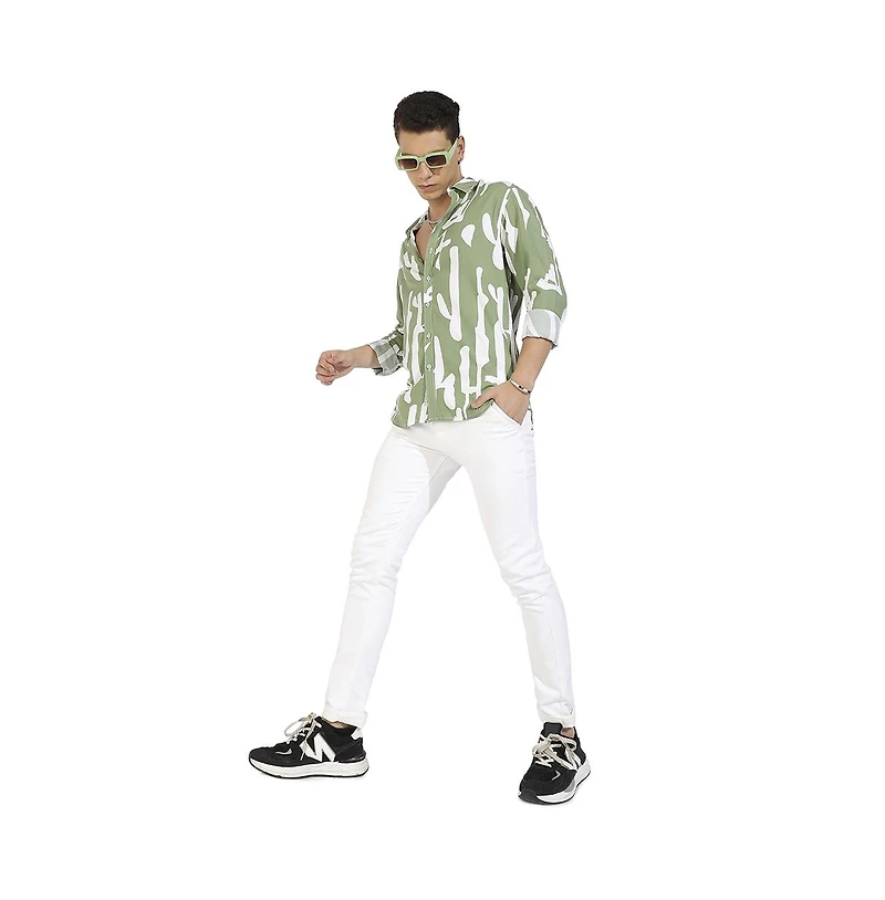 Campus Sutra Men's Abstract Print Shirt