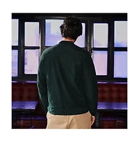 Campus Sutra Men's Emerald Green Corduroy Rider Jacket