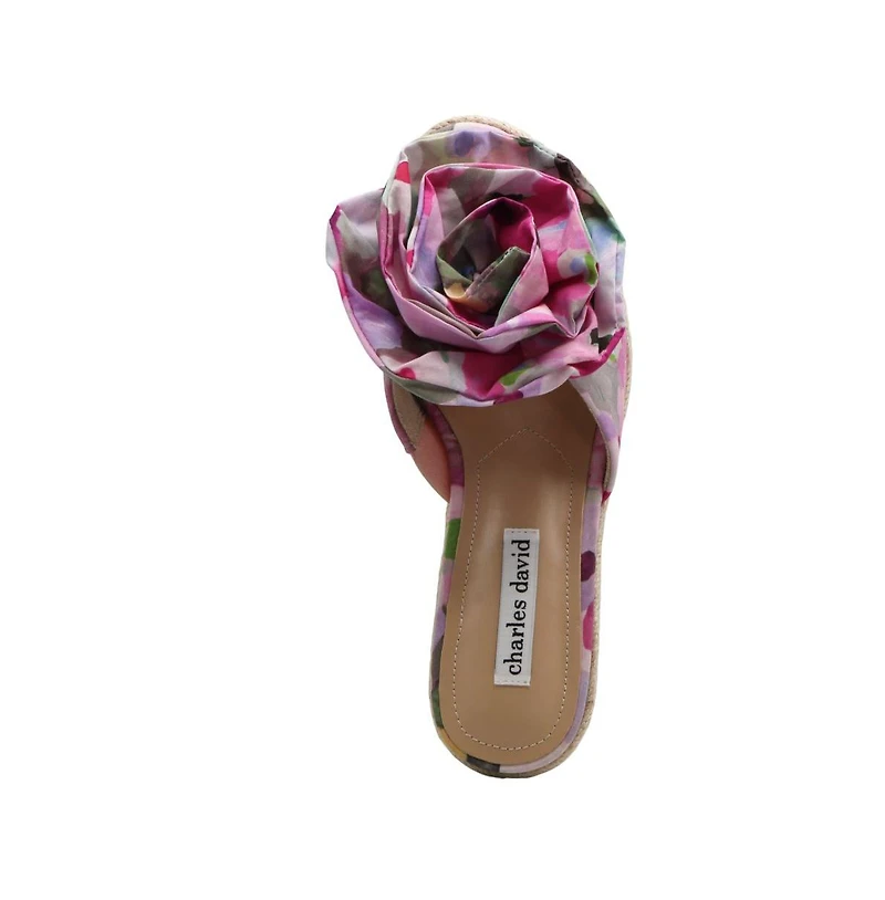 Charles David Womens Crash Floral Wedge