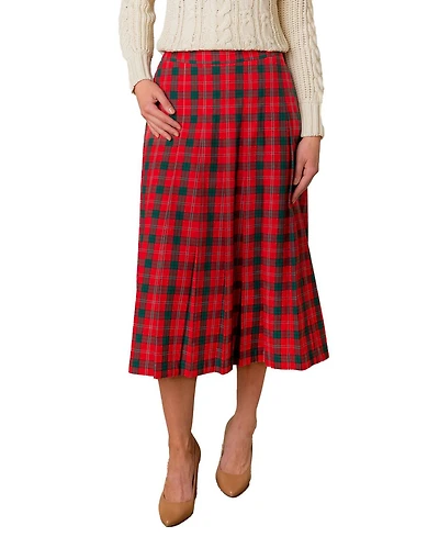 Hope & Henry Women's Organic Pleated Midi Skirt