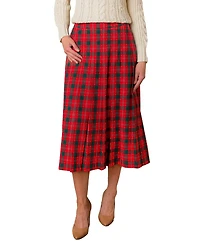 Hope & Henry Women's Organic Pleated Midi Skirt