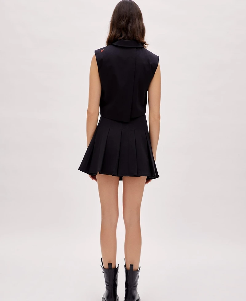 Pcfg Women's Cotton Pleated Skirt