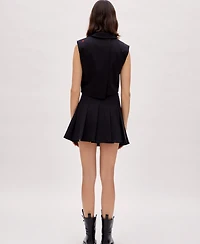 Pcfg Women's Cotton Pleated Skirt