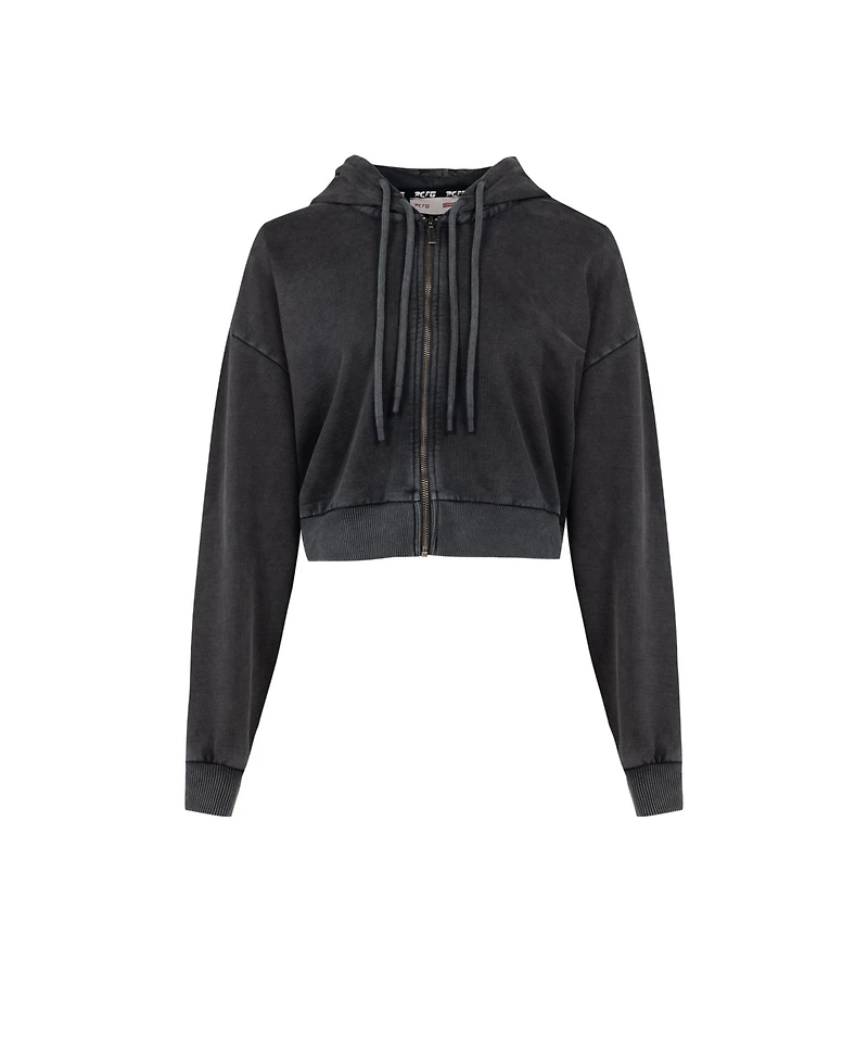 Pcfg Men's Acid-Wash Cotton Full-Zip Hooded Sweatshirt