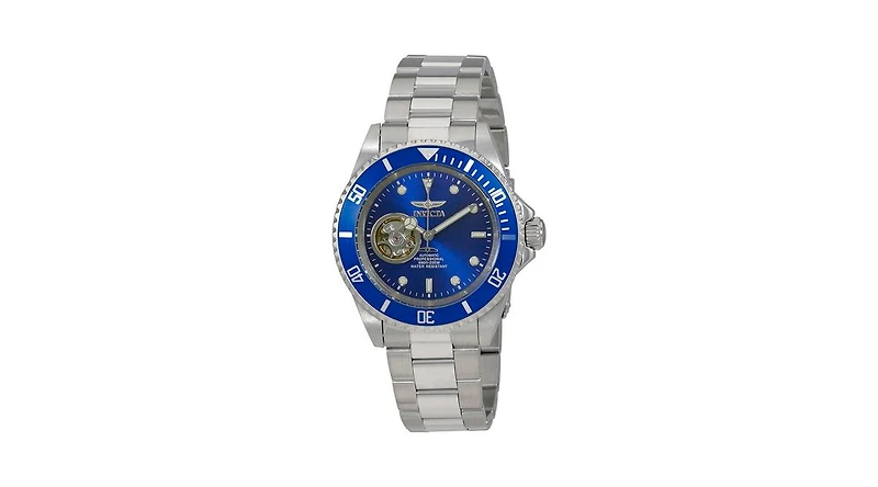 Invicta Men's 20434 Pro Diver Automatic 3 Hand Blue Dial Stainless Steel Watch