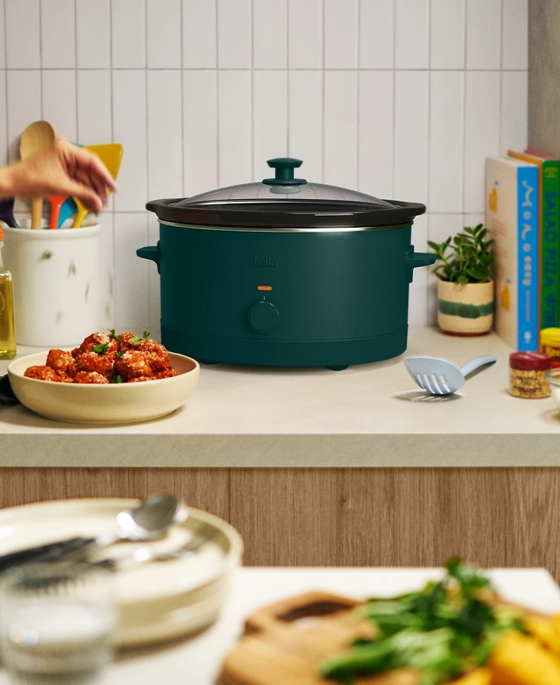 Bella 6-Quart Electric Slow Cooker, Forest Green