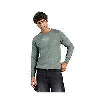 Campus Sutra Men's Geo-Jacquard Knit Pullover Sweater