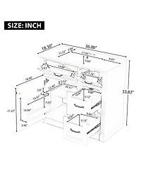 Casainc Bathroom Vanity with Sink 4 Drawers Soft Close Door and Adjustable Shelf