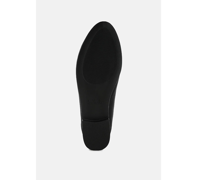 London Rag Womens Noltas Horsebit Embellished Flat Loafers