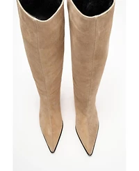 Forever & Always Shoes Siora Leather Knee High Boot (Women)