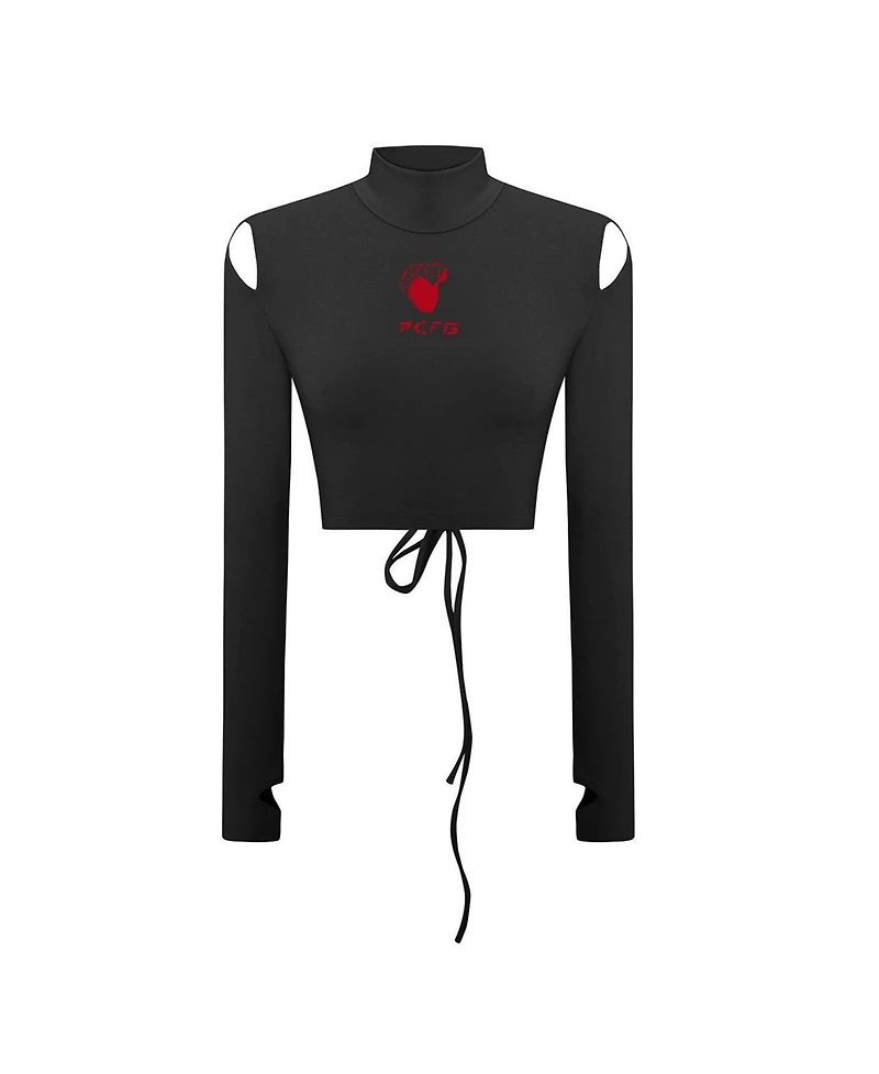 Pcfg Women's Cotton Long Sleeve Crop Top