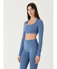 Pcfg Women's Free Heaven Long-Sleeve Crop Top