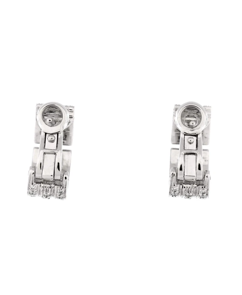 Pre-Owned Cartier Maillon Panthere 3 Row Hoop Earrings