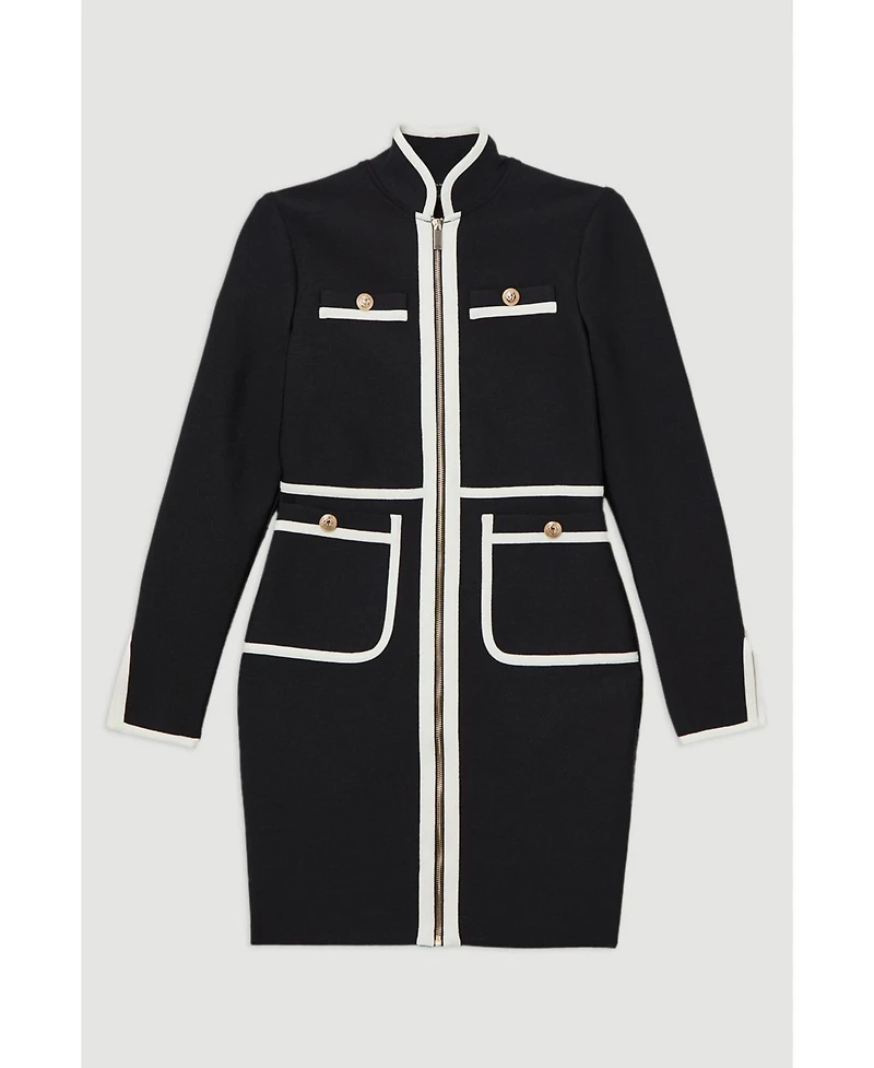 Karen Millen Women's Bandage Military Knit Dress