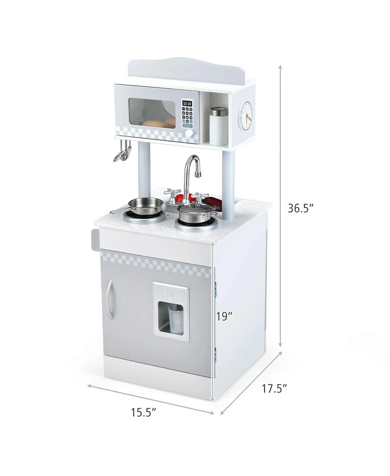 Sugift Chef Pretend Kitchen Playset with Cooking Oven and Sink for Toddlers