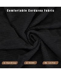 Streamdale Furniture Streamdale Modular Couch Sofa Bed for Apartment, Convertible Sofa Bed, Black Corduroy