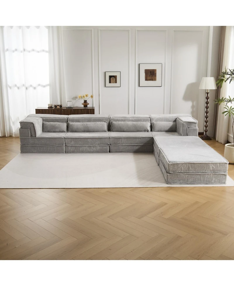 Streamdale Furniture Compression Sofa, Convertible Floor Sofa Bed