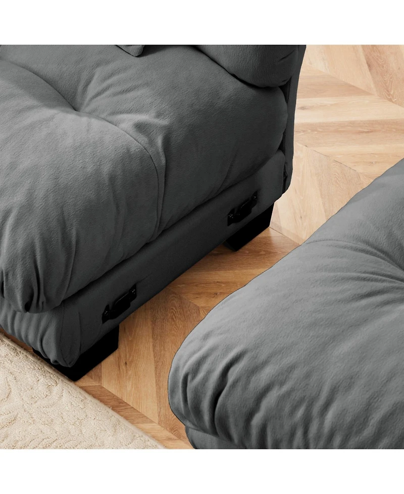 Streamdale Furniture Free Combination Modular Sectional Sofa, U Shaped Couch, 4-Seater Comfy Cloud Couch