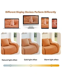 Streamdale Furniture 4-Seat Boneless Sofa, Teddy Fabric, No Assembly, Orange