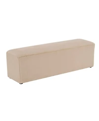Streamdale Furniture Streamdale Almond Long Plush Ottoman, Modern Simple Footstool and Seat for Home Use